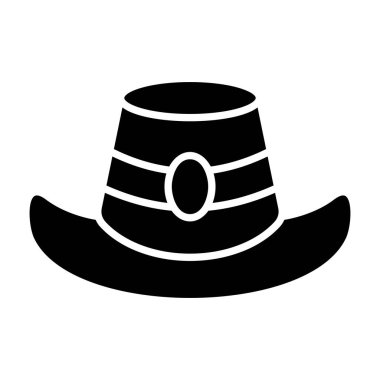 Autumn Hat vektör simgesi. Yazdırma, mobil ve web uygulamaları için kullanılabilir.