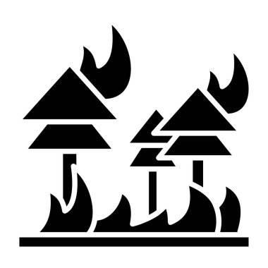 Vahşi ateş vektör simgesi. Yazdırma, mobil ve web uygulamaları için kullanılabilir.