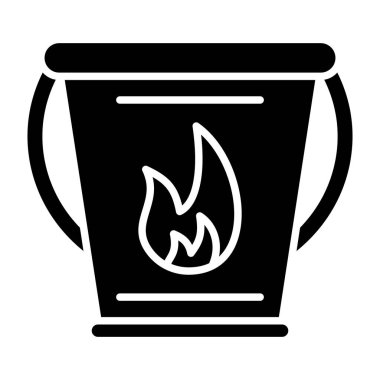 Su kovası vektör simgesi. Yazdırma, mobil ve web uygulamaları için kullanılabilir.