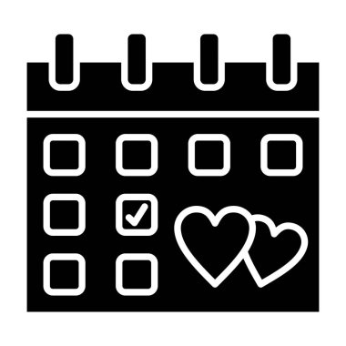 Düğün Günü vektör ikonu. Yazdırma, mobil ve web uygulamaları için kullanılabilir.