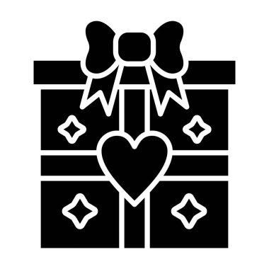 Hediye kutusu vektör simgesi. Yazdırma, mobil ve web uygulamaları için kullanılabilir.