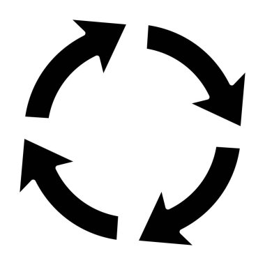 Döngü vektör simgesi. Yazdırma, mobil ve web uygulamaları için kullanılabilir.