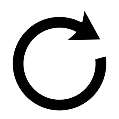 Vektör simgesini tekrarla. Yazdırma, mobil ve web uygulamaları için kullanılabilir.