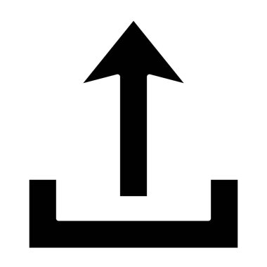 Vektör simgesini yükle. Yazdırma, mobil ve web uygulamaları için kullanılabilir.