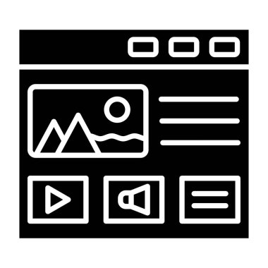 Web tasarım vektör simgesi. Yazdırma, mobil ve web uygulamaları için kullanılabilir.