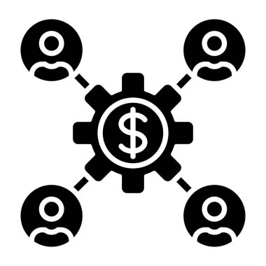 Yönetim vektör simgesi. Yazdırma, mobil ve web uygulamaları için kullanılabilir.