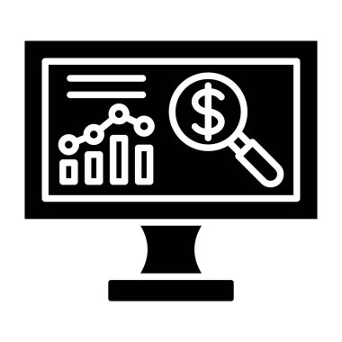 Pazar Araştırması vektör simgesi. Yazdırma, mobil ve web uygulamaları için kullanılabilir.