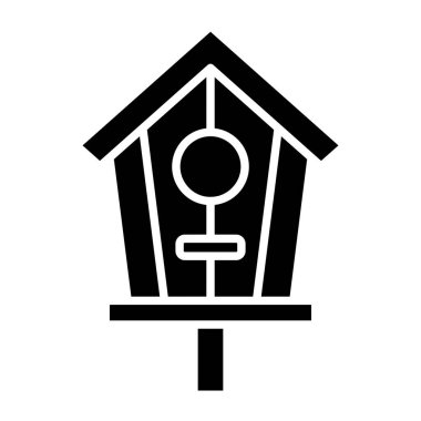 Kuş Evi vektör simgesi. Yazdırma, mobil ve web uygulamaları için kullanılabilir.