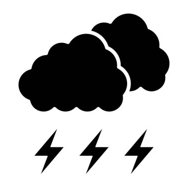 Şimşek vektör simgesi. Yazdırma, mobil ve web uygulamaları için kullanılabilir.