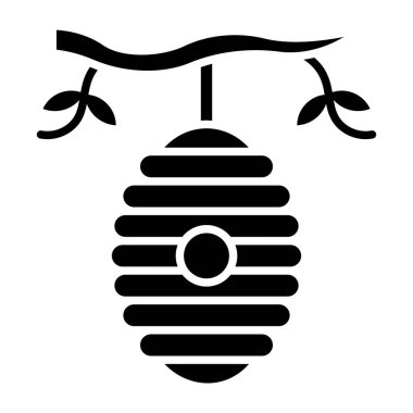 Arı kovanı vektör simgesi. Yazdırma, mobil ve web uygulamaları için kullanılabilir.