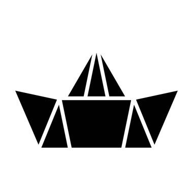 Paper Boat vektör simgesi. Yazdırma, mobil ve web uygulamaları için kullanılabilir.