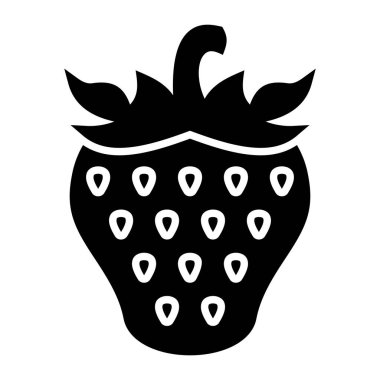 Çilek vektör simgesi. Yazdırma, mobil ve web uygulamaları için kullanılabilir.