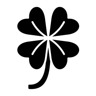 Yonca vektör simgesi. Yazdırma, mobil ve web uygulamaları için kullanılabilir.