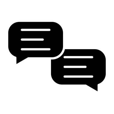 Sohbet vektörü simgesi. Yazdırma, mobil ve web uygulamaları için kullanılabilir.