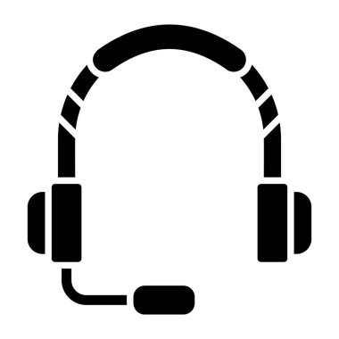 Kulaklık vektör simgesi. Yazdırma, mobil ve web uygulamaları için kullanılabilir.