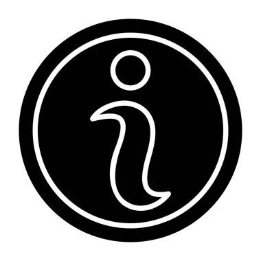 Bilgi çemberi vektör simgesi. Yazdırma, mobil ve web uygulamaları için kullanılabilir.