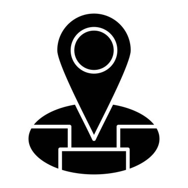 Konum vektör simgesi. Yazdırma, mobil ve web uygulamaları için kullanılabilir.