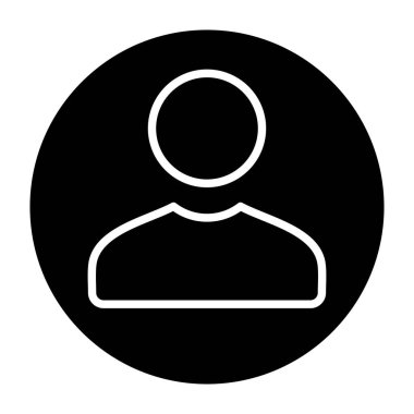 Kullanıcı vektör simgesi. Yazdırma, mobil ve web uygulamaları için kullanılabilir.
