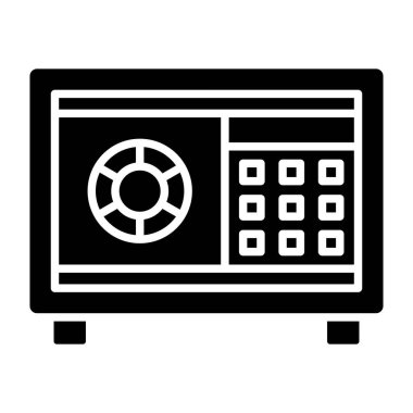 Güvenli kutu vektör simgesi. Yazdırma, mobil ve web uygulamaları için kullanılabilir.