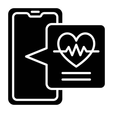 Kalp atış hızı vektör simgesi. Yazdırma, mobil ve web uygulamaları için kullanılabilir.