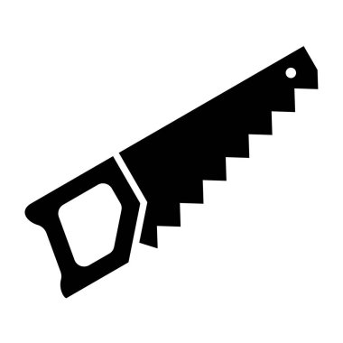 El testeresi vektör simgesi. Yazdırma, mobil ve web uygulamaları için kullanılabilir.