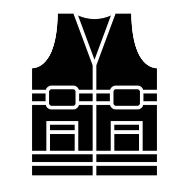 Koruyucu Yelek vektör simgesi. Yazdırma, mobil ve web uygulamaları için kullanılabilir.