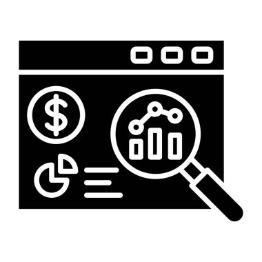 Araştırma vektör simgesi. Yazdırma, mobil ve web uygulamaları için kullanılabilir.