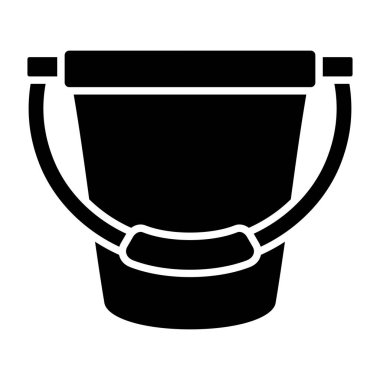 Kum kovası vektör simgesi. Yazdırma, mobil ve web uygulamaları için kullanılabilir.