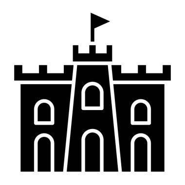 Kum Kalesi vektör simgesi. Yazdırma, mobil ve web uygulamaları için kullanılabilir.