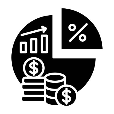 Yatırım vektör simgesi. Yazdırma, mobil ve web uygulamaları için kullanılabilir.