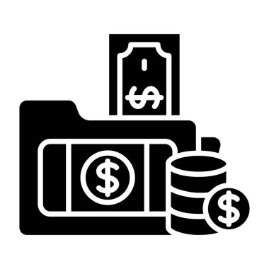 Para Dizini vektör simgesi. Yazdırma, mobil ve web uygulamaları için kullanılabilir.