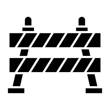 Bariyer vektör simgesi. Yazdırma, mobil ve web uygulamaları için kullanılabilir.