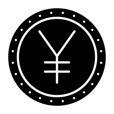 Yen vektör simgesi. Yazdırma, mobil ve web uygulamaları için kullanılabilir.