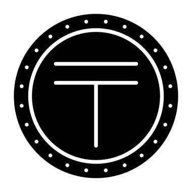 Tenge vektör simgesi. Yazdırma, mobil ve web uygulamaları için kullanılabilir.