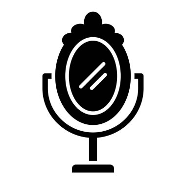 Ayna vektör simgesi. Yazdırma, mobil ve web uygulamaları için kullanılabilir.