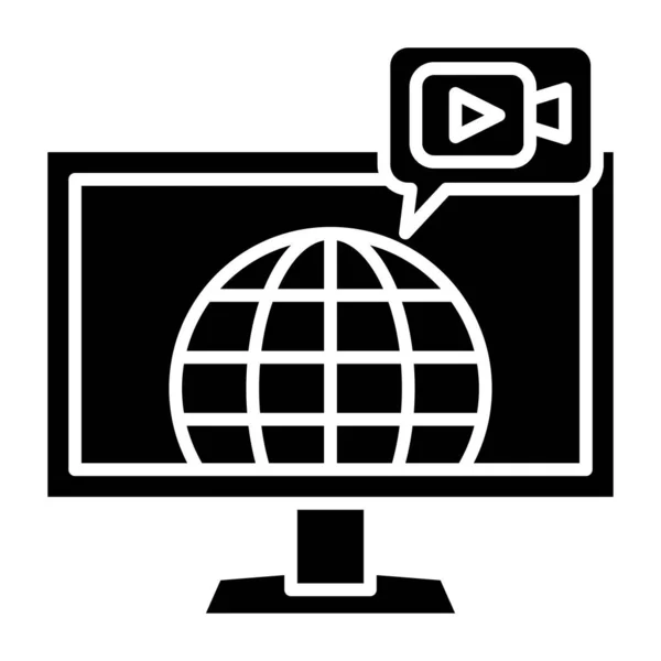 Ícone Vetorial Global Broadcasting Pode Ser Usado Para Impressão Aplicações —  Vetores de Stock