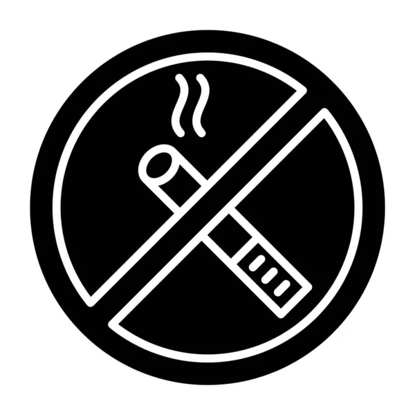 Žádná Ikona Kouření Vektoru Lze Použít Pro Tisk Mobilní Webové — Stockový vektor