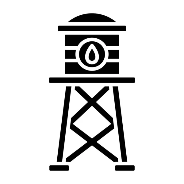 Icono Vector Torre Agua Puede Utilizar Para Aplicaciones Impresión Móviles — Archivo Imágenes Vectoriales