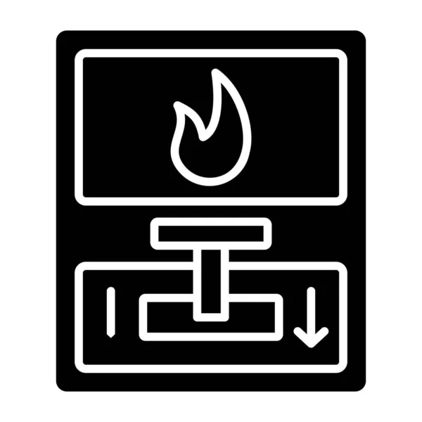 Icône Vectorielle Alarme Incendie Peut Être Utilisé Pour Impression Les — Image vectorielle