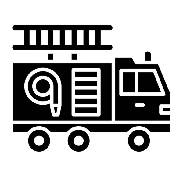 İtfaiye aracı vektör simgesi. Yazdırma, mobil ve web uygulamaları için kullanılabilir.