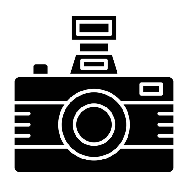 Значок Вектора Фотокамеры Использоваться Печати Мобильных Веб Приложений — стоковый вектор