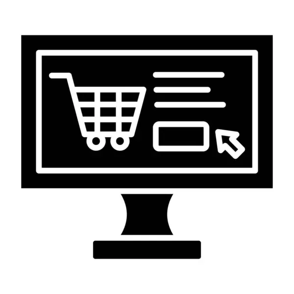 Vektor Symbol Für Online Einkäufe Einsetzbar Für Druck Mobile Anwendungen — Stockvektor