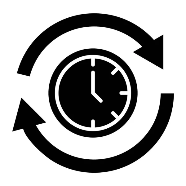 Icono Vectorial Time Circle Puede Utilizar Para Aplicaciones Impresión Móviles — Archivo Imágenes Vectoriales