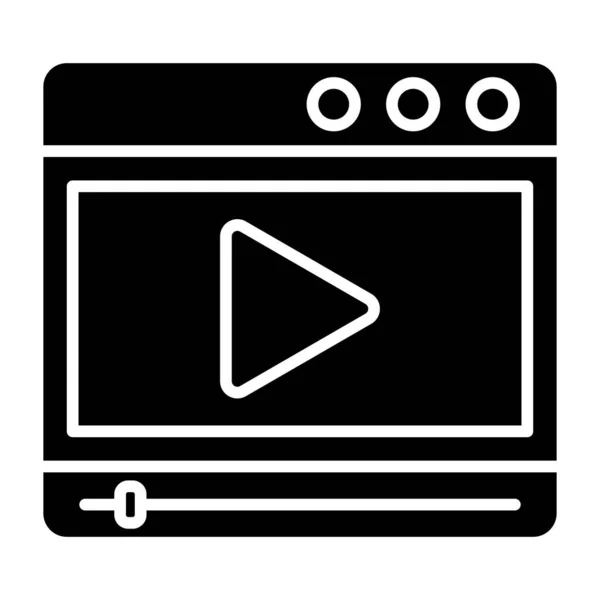 Ícone Vetor Vídeo Pode Ser Usado Para Impressão Aplicações Móveis —  Vetores de Stock