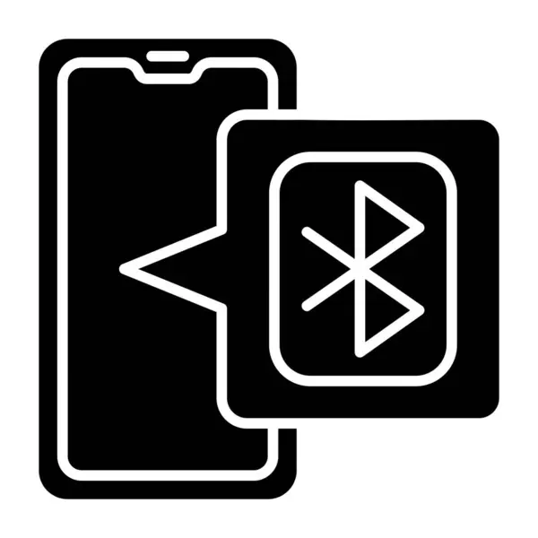Icono Vector Bluetooth Puede Utilizar Para Aplicaciones Impresión Móviles Web — Archivo Imágenes Vectoriales
