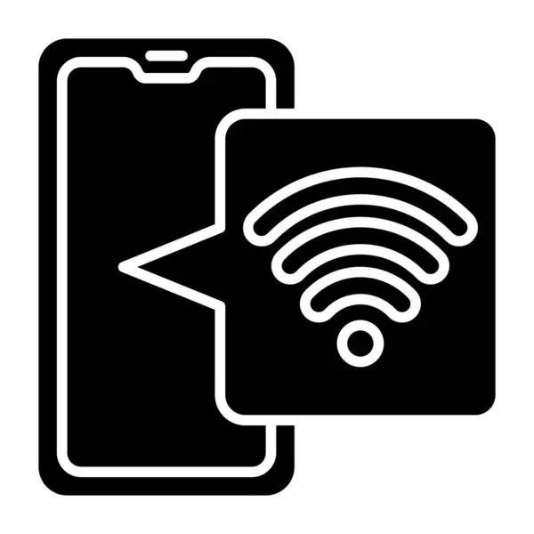 Ícone Vetor Wifi Pode Ser Usado Para Impressão Aplicações Móveis — Vetor de Stock