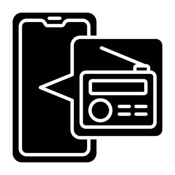 Icône Vecteur Radio Peut Être Utilisé Pour Impression Les Applications — Image vectorielle