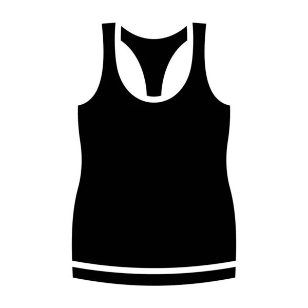 Sleeveless Shirt Vector Icon Can Used Printing Mobile Web Applications — Stock Vector