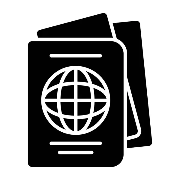 Значок Вектора Паспорта Использоваться Печати Мобильных Веб Приложений — стоковый вектор