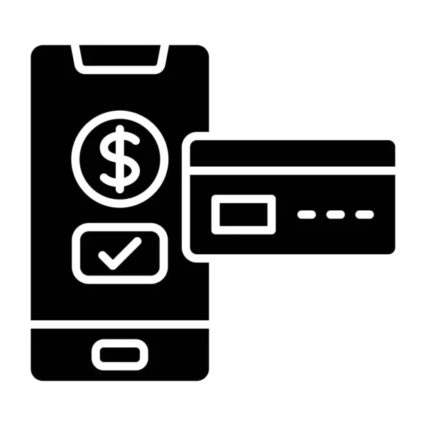 Smartphone Payment Vektorsymbol Einsetzbar Für Druck Mobile Anwendungen Und Web — Stockvektor